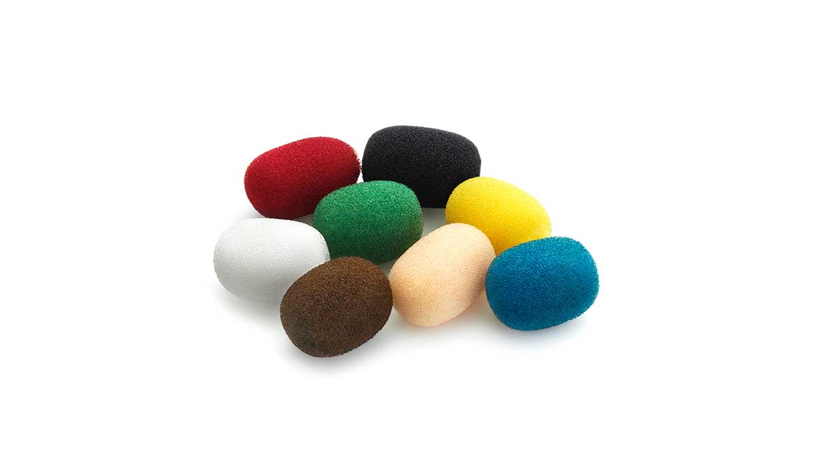 DUA0570 Foam Windscreen for Lavalier Microphone, Color Mix